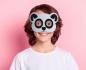 Preview: Panda Filzmaske für Kinder